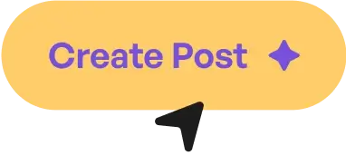 Create Post button with a black cursor hovering it